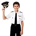 KAKALVER Kids Pilot Costume for Boys Airline Captain Pilot Uniform for Boys’ Career Day Dress Up Airline Costume Gifts