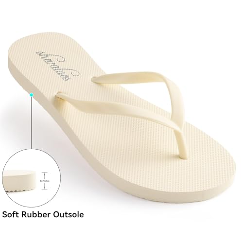 Image of shevalues Slim Basic Flip Flops for Women with Comfortable Yoga Mat