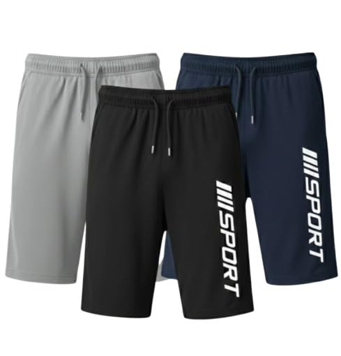 DESNUDA Men Solid Sports & Running Shorts, Gym Shorts for Male Casual Shorts with Two Zipper and Drawstring Closure with Elastic Pack 3-picture-13