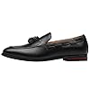 Jamron Men's Classic British Style Tassel Loafers Synthetic Leather Lightweight Moccasin Slippers Black SN01757 UK10 #1