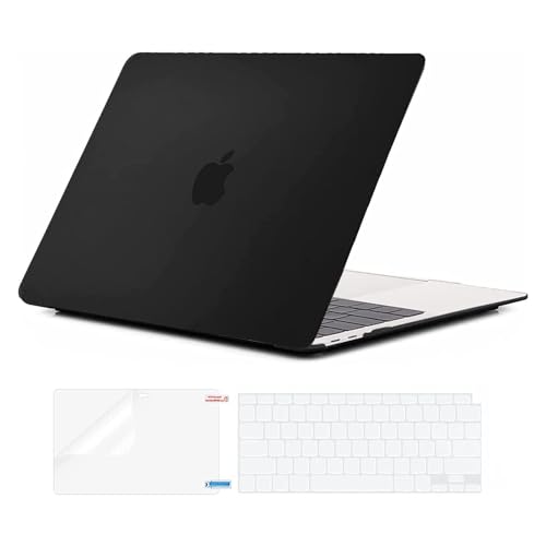 Image of EooCoo for MacBook Air 13.3 inch Case with Keyboard and Screen Protector | Ultra Thin and Transparent, Hard Case Compatible with MacBook Air 13.3 inch M1 Chip 2021-2018 with Retina Display