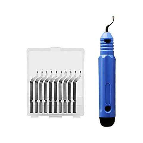 1Set 3D Printer Trimming Knife Scraper PLA ABS PETG Material Filament Model Pruning Trimming Device 3D Printer Tool Trimming Tool Burr Trimming Scrapers with 10pcs Deburring Blades Cover