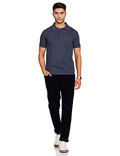 Image of Rupa Bumchums Men Super Combed Cotton Solid Half Sleeve Club Collar Polo Regular Fit T-Shirt with Chest Pocket