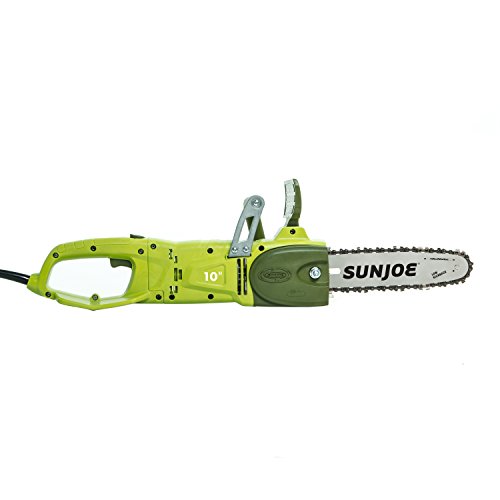 Sun Joe SWJ807E 10 inch 8.0 Amp Electric Convertible Pole Chain Saw, Green