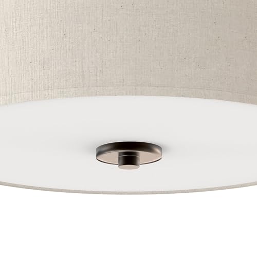 Image of Progress Lighting P3713-20 Inspire Two-Light Flush Mount, Antique Bronze, 5.50x13.00x13.00