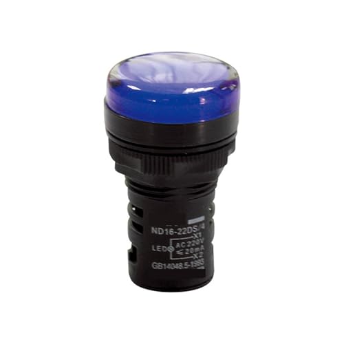 Piloto ND16 luz indicadora azul 220V CA para cuadro eléctrico 22mm
