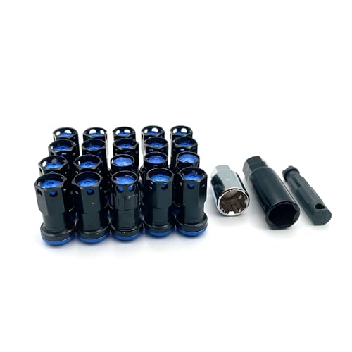 Image of M12x1.5 Anti-Theft Wheel Stud Nuts, 20PCS Smooth Cone Seat Closed Wheel Nuts 11 /16'' Hexagonal Rustproof Nuts