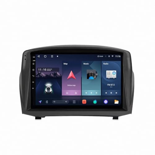 Radio de coche para Ford Fiesta MK6 con Carplay inalámbrico y Android Auto pantalla de 4 núcleos