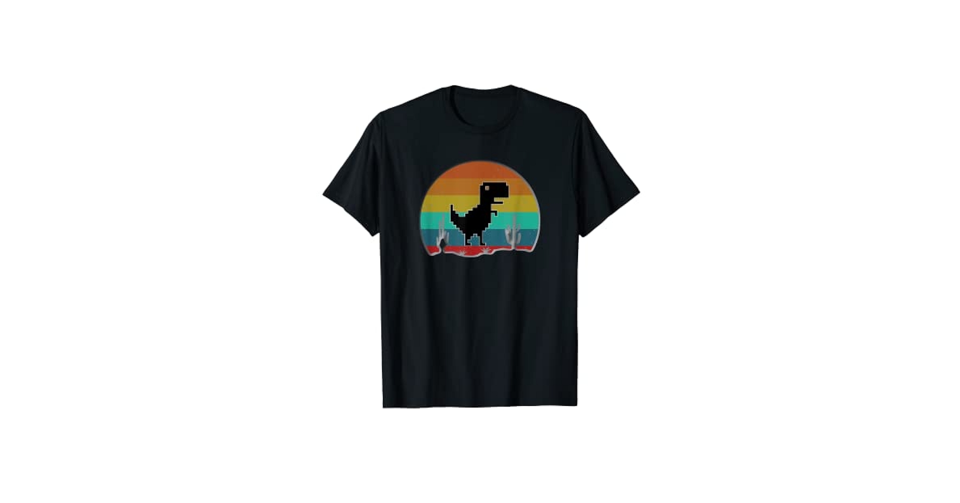 Amazon | インターネット接続なし恐竜 8ビットピクセル Tシャツ