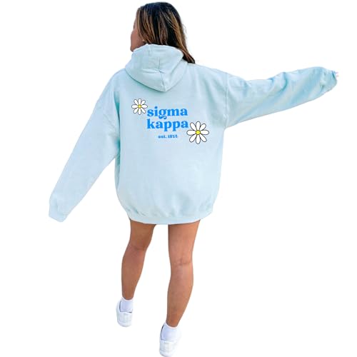 Sigma Kappa Blue Daisy Hoodie (Large)