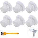 6-Pack LT-117C HEPA Filter Replacement: ONLY for KMM LT-117C Handheld Car Vacuum Cleaner (Blue Body)