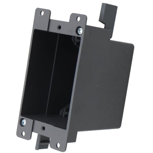AIRTAK 1-Gang Old Work Electrical Box 14 cu.in. PVC Junction Box for Switches & Outlets ETL Listed & Fire Rated 2 Hours Holds 7x14 / 6x12 / 5x10 AWG with Live Hinges 1 Pack