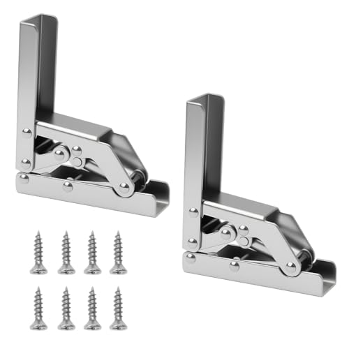 Image of Serplex 90 Cabinet Door Hinges, Flip-up /Flip-down Closet Door Hinges, Slow Closing Heavy Duty Metal Hinges for Folding Shelf, Cabinet, Closet, Universal Soft Close Lift-up Support Hinges