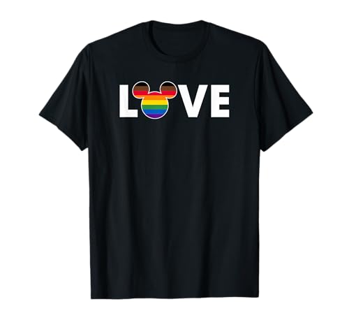 T-shirt Mickey Disney Rainbow Love Pride en coton pour adulte