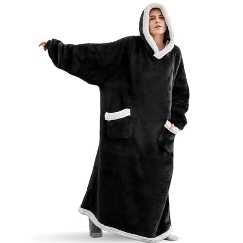 Couverture à capuche longue polaire Sherpa résout le problème des pieds froids
