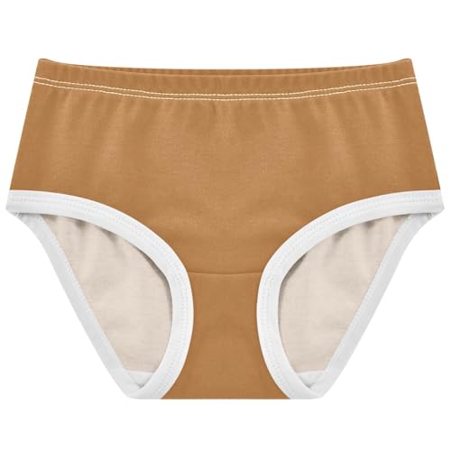 Joisal Bronze Brown Girls Underwear Toddler 2t Cotton Panties for Girl Flower Briefs Girls Undies