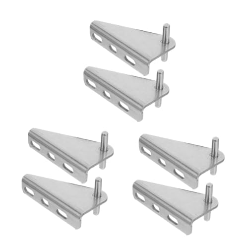 Charnières de porte de congélateur triangulaires en acier inoxydable argenté TEHAUX