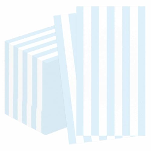 Servilletas de papel premium a rayas de 3 capas para mesa e invitados, 100 uds.