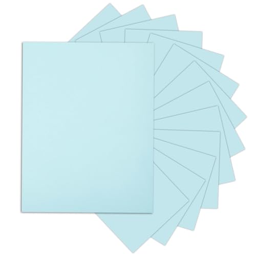 24 Sheets Light Blue Cardstock 8.5 x 11 Pastel Paper Goefun 80lb Card Stock Printer Paper for Invitations Menus Crafts DIY Cards