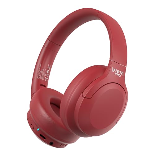 Vieta Pro - Casque sans fil Bluetooth avec double paiement, son stéréo et 50 heures de lecture, mode gaming avec microphone intégré pour PC/téléphone,...