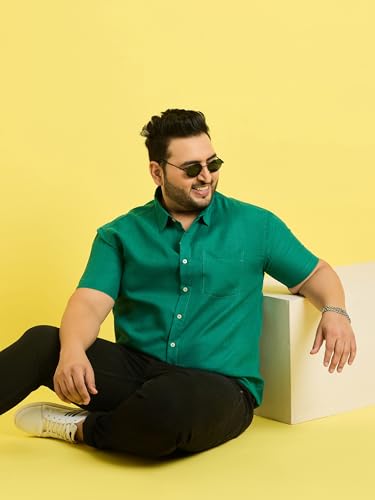 Image of Bigbanana Plus Size Men's Regular Fit Solid Shirt
