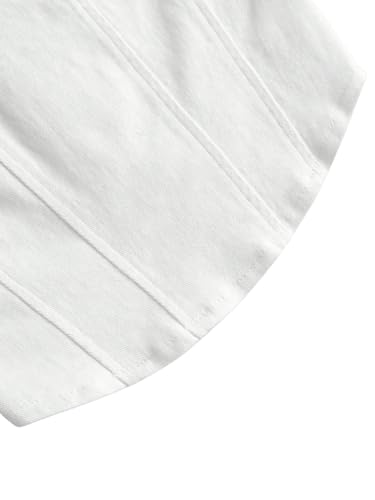 Milumia Women's Hanky Hem Denim Tube Top Strapless Zip Back Corset Bandeau Tops3