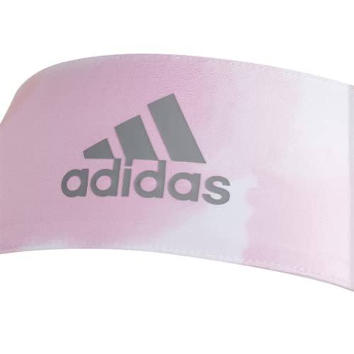 Image of adidas Alphaskin Tie Headband, Frost Pink-Vapour Pink Color Wash /Grey, One Size