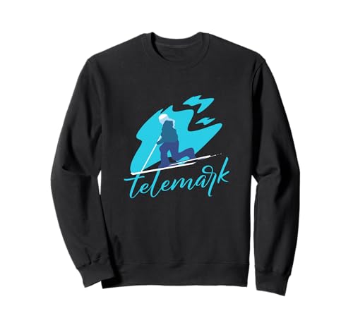 Telemark Norway Skier Ski Free Your Heel Skiing Telemarking Sweatshirt