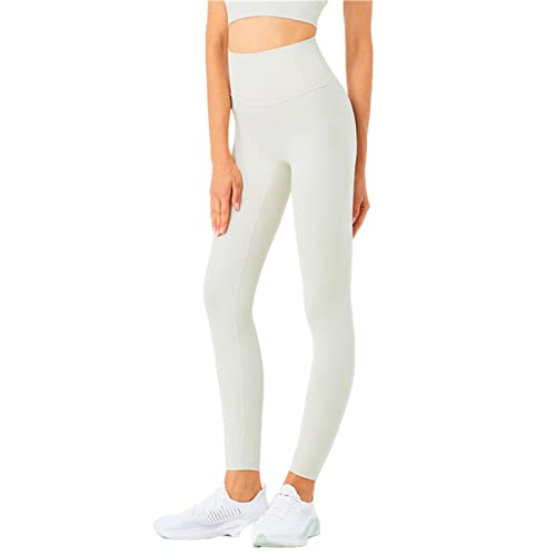 Pantalon de yoga TsoLay opaque, vêtement sport femme ivoire S