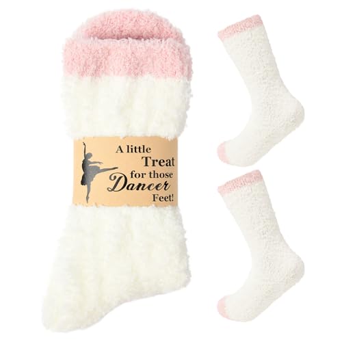 Brikabia Dance Gifts for Dancers, Ultra Soft Fuzzy Dance Socks for Women Dancer Party Favor