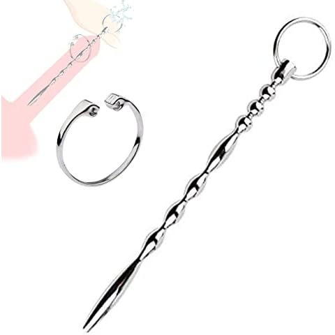 Anillo de Acero Inoxidable Resistente + sonda de dilatación uretral - Herramienta de Ejercicio Diario para Hombres Cover