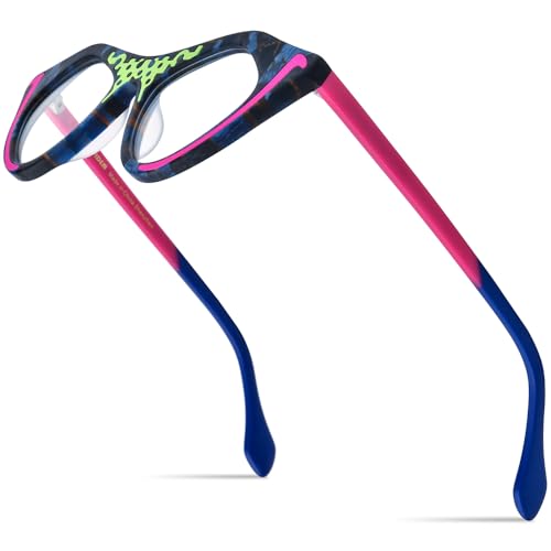 Image of HEPIDEM Multicolor Acetate Glasses Frame Women Cat Eye Eyeglasses Men Optical Spectacles 9291