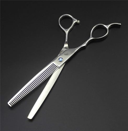 Professionelles Fellpflegescheren-Set für Haustiere, 17,8 cm, 6 Stück, inklusive Effilier- und gebogener Schere, langlebige 9CR scharfe Klingen für die Hundepflege