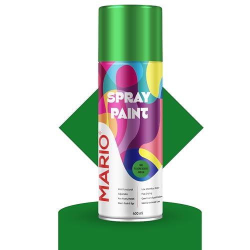 Image of Mario Spray Paint - 1003 Fluorescent Green (400ml) | Neon Green Spray Paint for Bikes, Helmets, Walls & Creative Projects