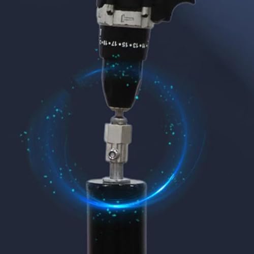 Gettimore Kit adaptador de manivela de viento de acero inoxidable 304 para taladro inalámbrico con 2 puntas de enchufe