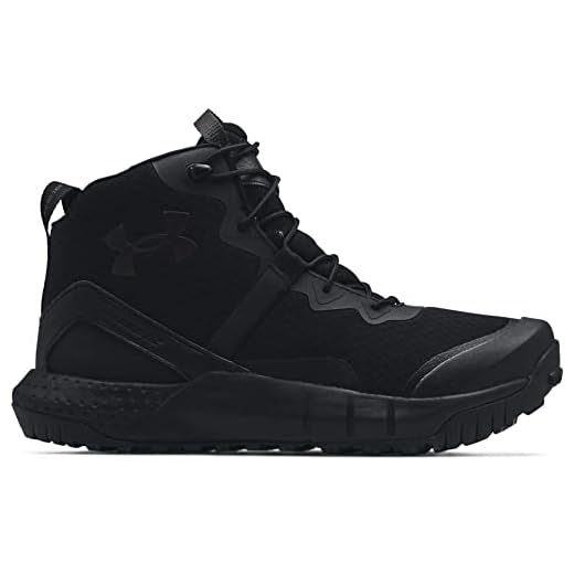 Under Armour mens Micro G Valsetz Mid Military and Tactical Boot, Black (001 Black, 10.5 US