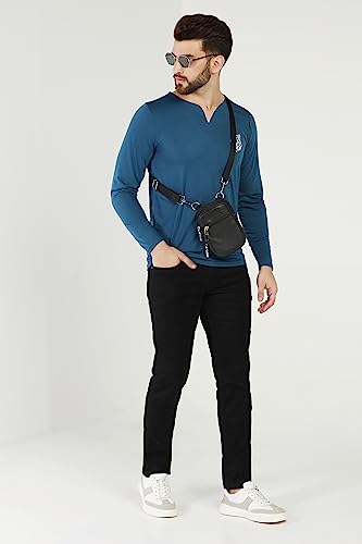 Image of INKKR Regular Fit Style V-Neck Full Sleeve T-Shirts for Men