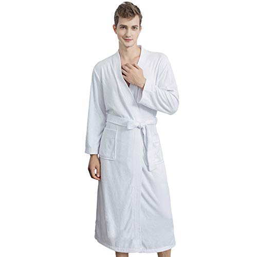 Albornoz de algodón para hombre COMVIP con diseño premium de hotel