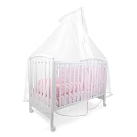 Zanzariera Tonda Per Lettino In Poliestere Rosa – Diametro 170 Cm, Leggera E Decorativa, Per Culla E Cameretta