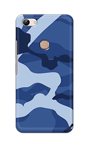 Image of Printed Hard Back Cover Case for Vivo Y83 Back Cover (Army Blue Pattern) -1302