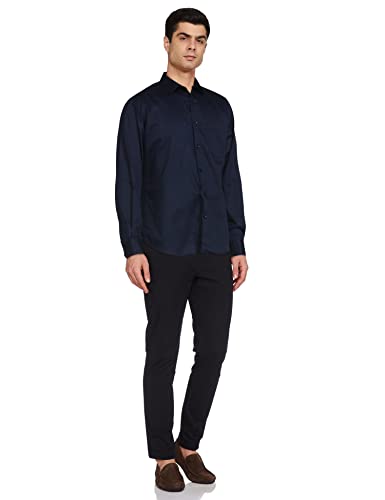 Image of Amazon Brand - Symbol Men's Solid Cotton Slim Fit Formal Shirt | Plain | Full Sleeve