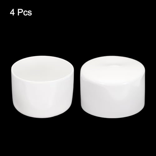 Image of uxcell 4pcs Rubber End Caps 75mm ID Vinyl Round End Cap Cover Screw Thread Protectors White, 50mm Height