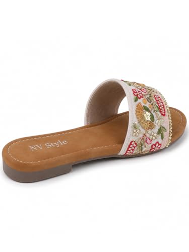 Image of Women's and Girls Flat Slipper Light weight Comfortable Soft TPR Sole Slip-On Casual Sandals Footwear for Office Casual 1 Pair