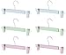CYJZHEU 6 Piezas Perchas para Pantalones con Pinzas, Perchas Antideslizantes Plastico Perchas Clips Ajustables y Gancho Giratorio de 360°para Ropa Zapatos Corbatas Sombreros Niños (Azul, Verde, Rosa)