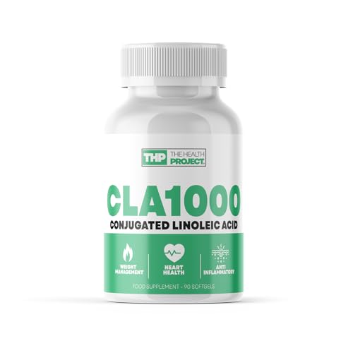 The Health Project Ultimate CLA 1000 | Conjugated Linoleic Acid | Weight Management | Heart Health | Anti Inflammatory | 30 Servings | 90 Softgels