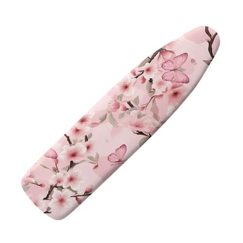 Funda Tabla Planchar Ajustable Flor De Mariposa Rosa Funda para Tabla de Planchar Transpirable Poliéster Resistente al Desgaste Lavable Reutilizable Ironing Board Cover (2XL)