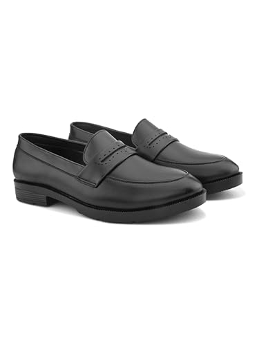 Image of STANPHORD Men Formal Penny Loafer Shoes | PU Slip-On Moccasins | Cushioned Anti-Slip | Office Business Casual (TPSL 25020)