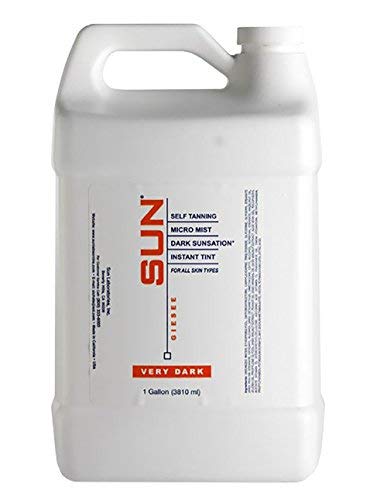 Sun Labs Self-Tanning Spray, Gallon, Dark Sunsation Natural Sunless Solution, Body and Face for Bronzing and Golden Tan - Very Dark Sunless Bronzer Flawless Fake Tanning Solution | Sunless Tan Spray