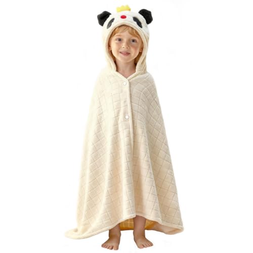 Image of Baby Hooded Towels with Animal Design, Soft & Absorbent Bath Towel with Hood for Newborn Babies Infant Toddler Kids Boy and Girl Essentials 32x49Inch (Panda)