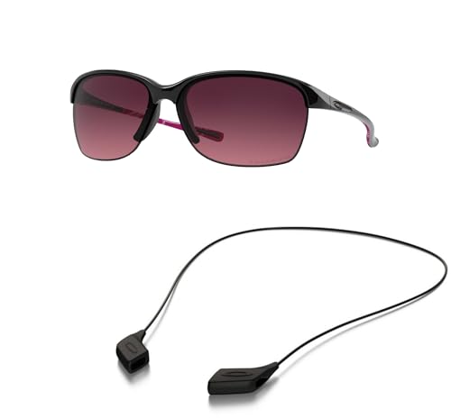Oakley OO9191 Sunglasses Bundle: OO 9191 UNSTOPPABLE 919110 Polished Black and Large Black leash Accessory kit2